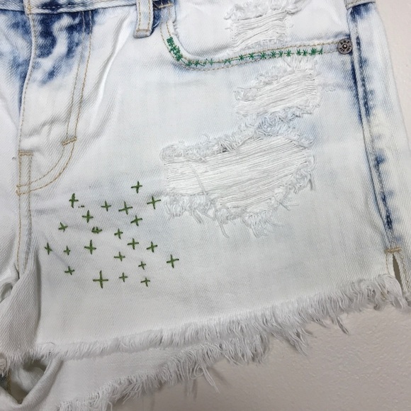 Abercrombie & Fitch Distressed Jean Shorts size 27 - Picture 4 of 8